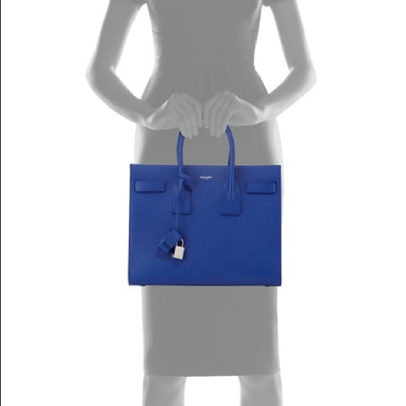 Small sac de jour barely used in royal blue - Picture 3 of 3